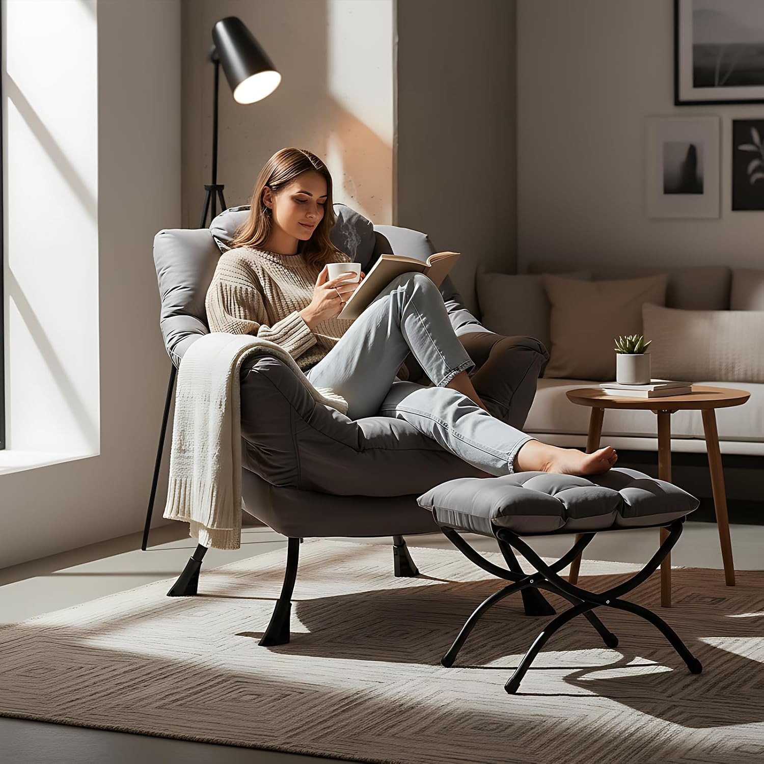 Welnow Lazy Chair with Ottoman