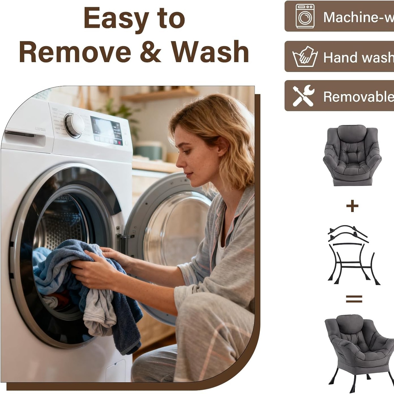 Welnow Lazy Chair with Ottoman