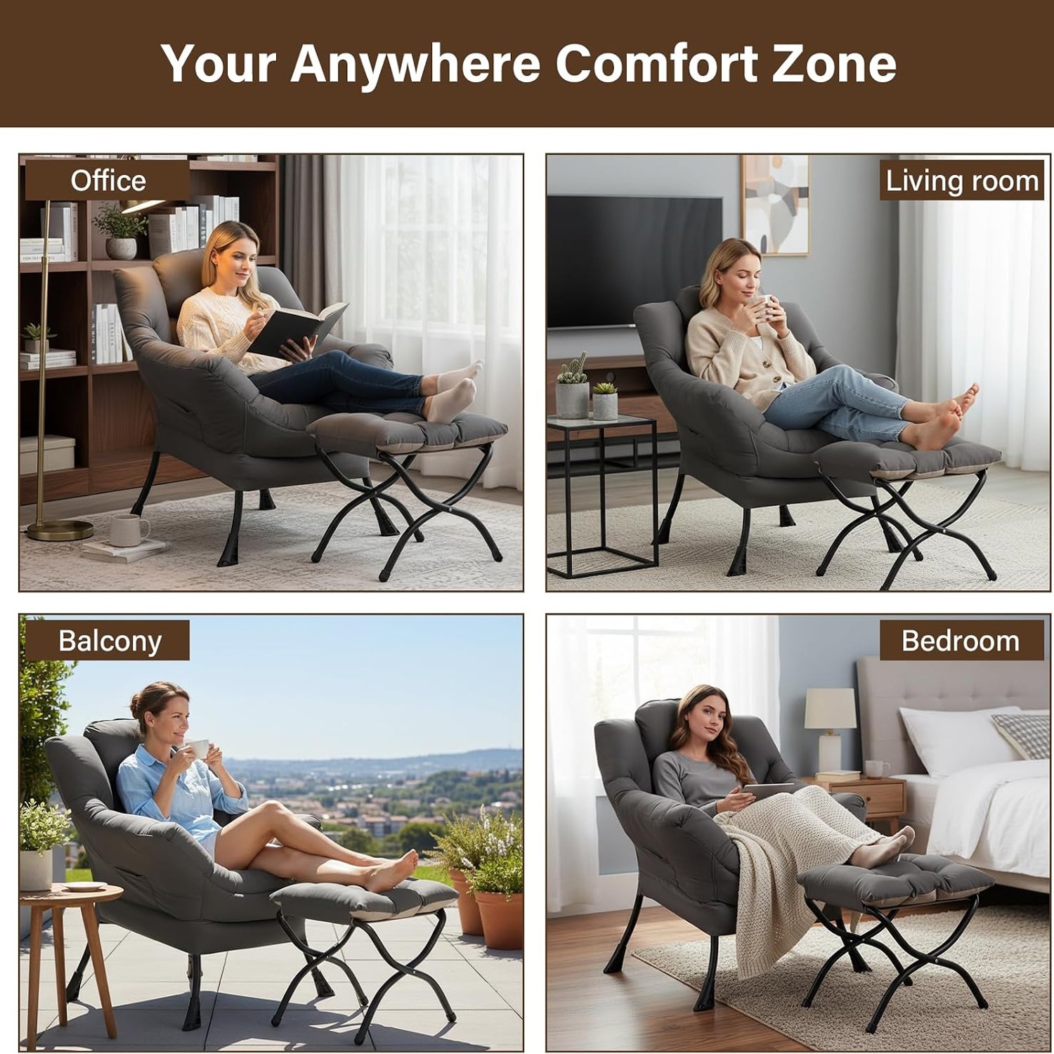 Welnow Lazy Chair with Ottoman: image 7