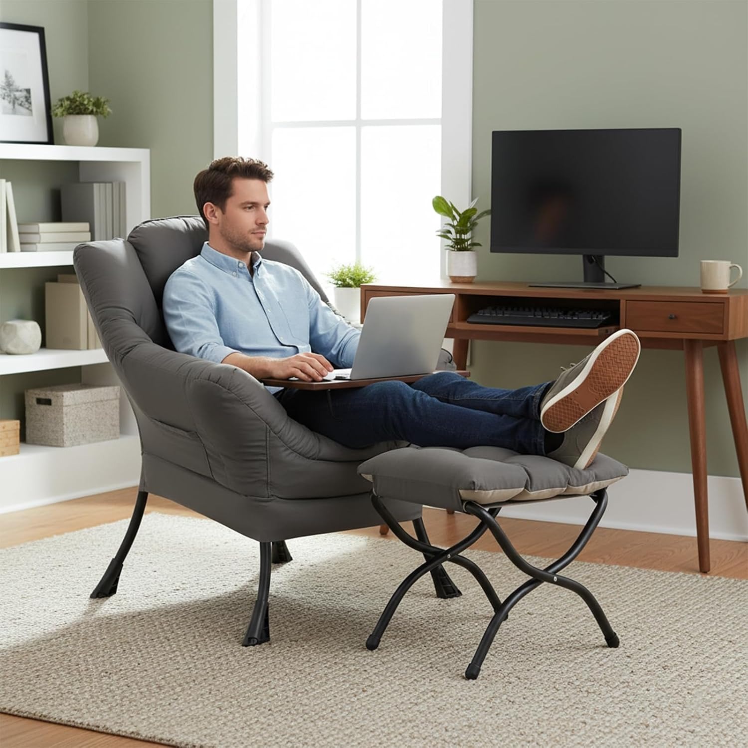 Welnow Lazy Chair with Ottoman: image 8