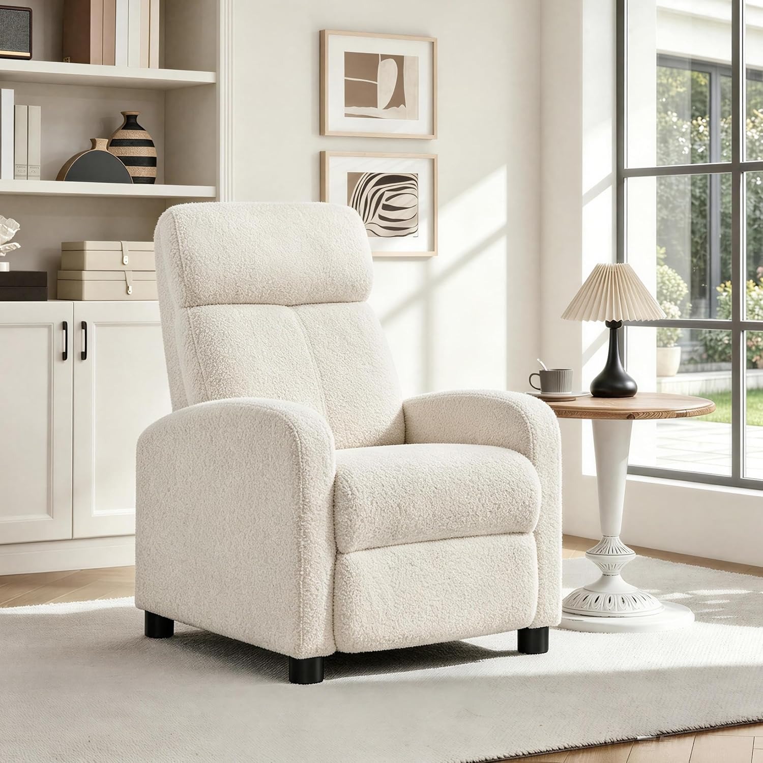 Yaheetech Boucle Manual Recliner Chair