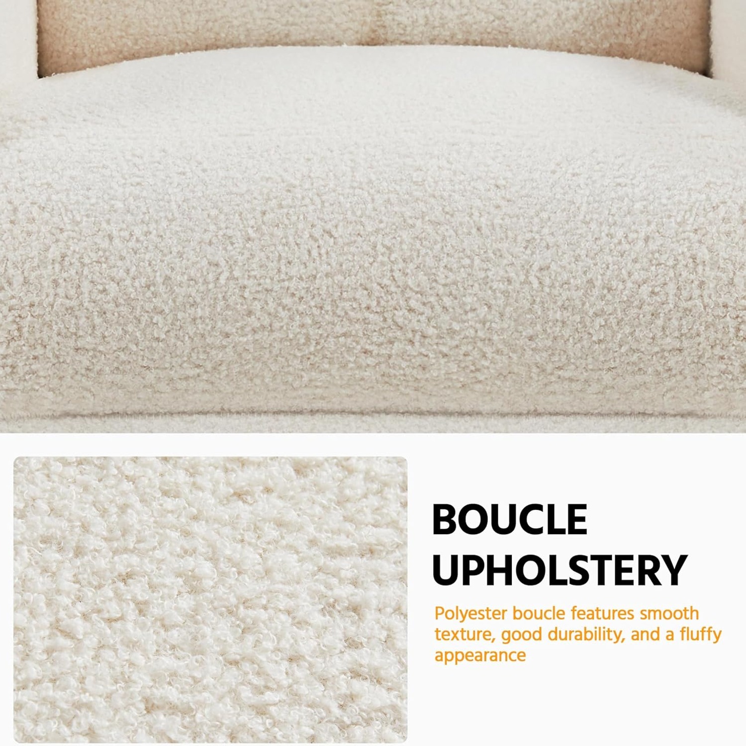 Yaheetech Boucle Manual Recliner Chair: image 7