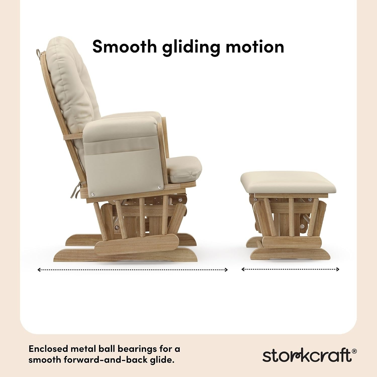 Storkcraft Hoop Glider and Ottoman