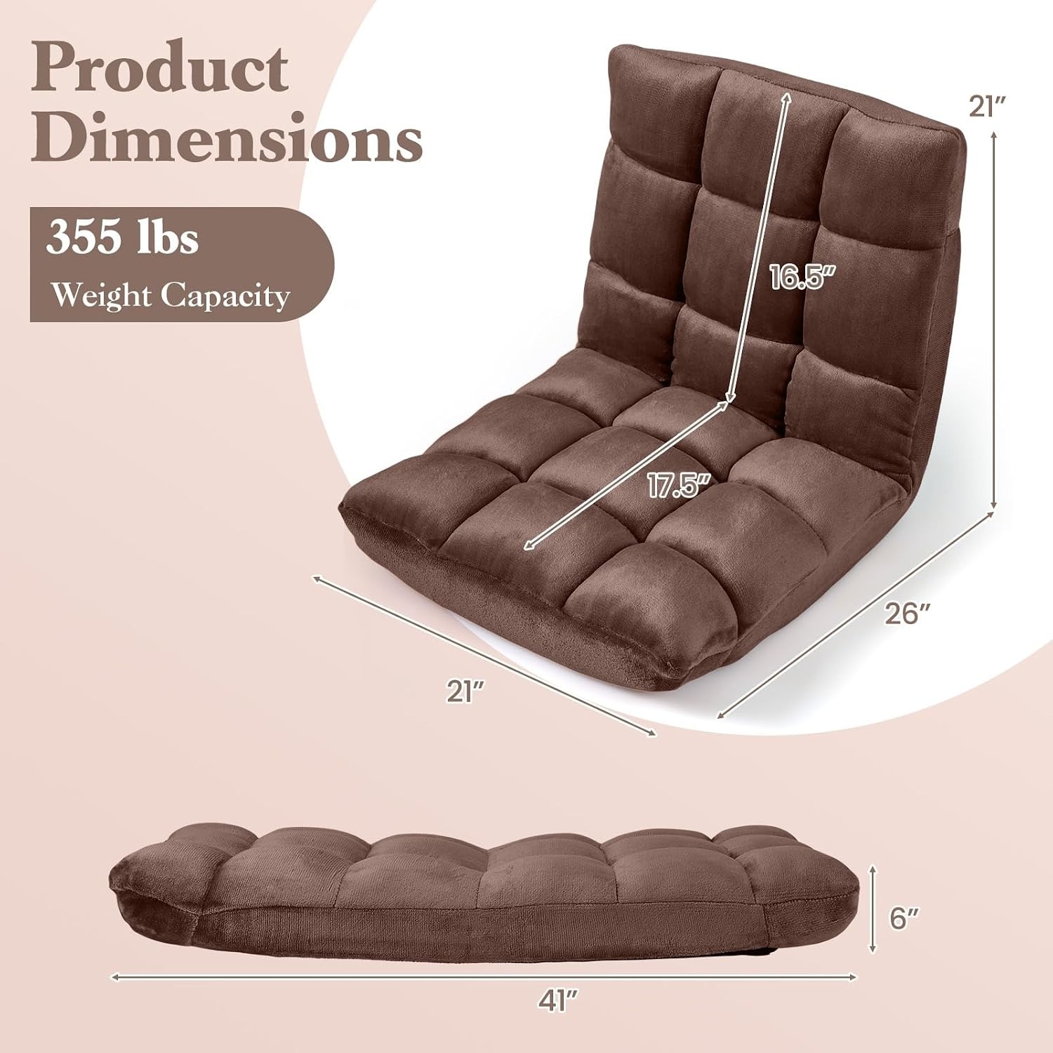 GIANTEX Adjustable Floor Sofa Chair