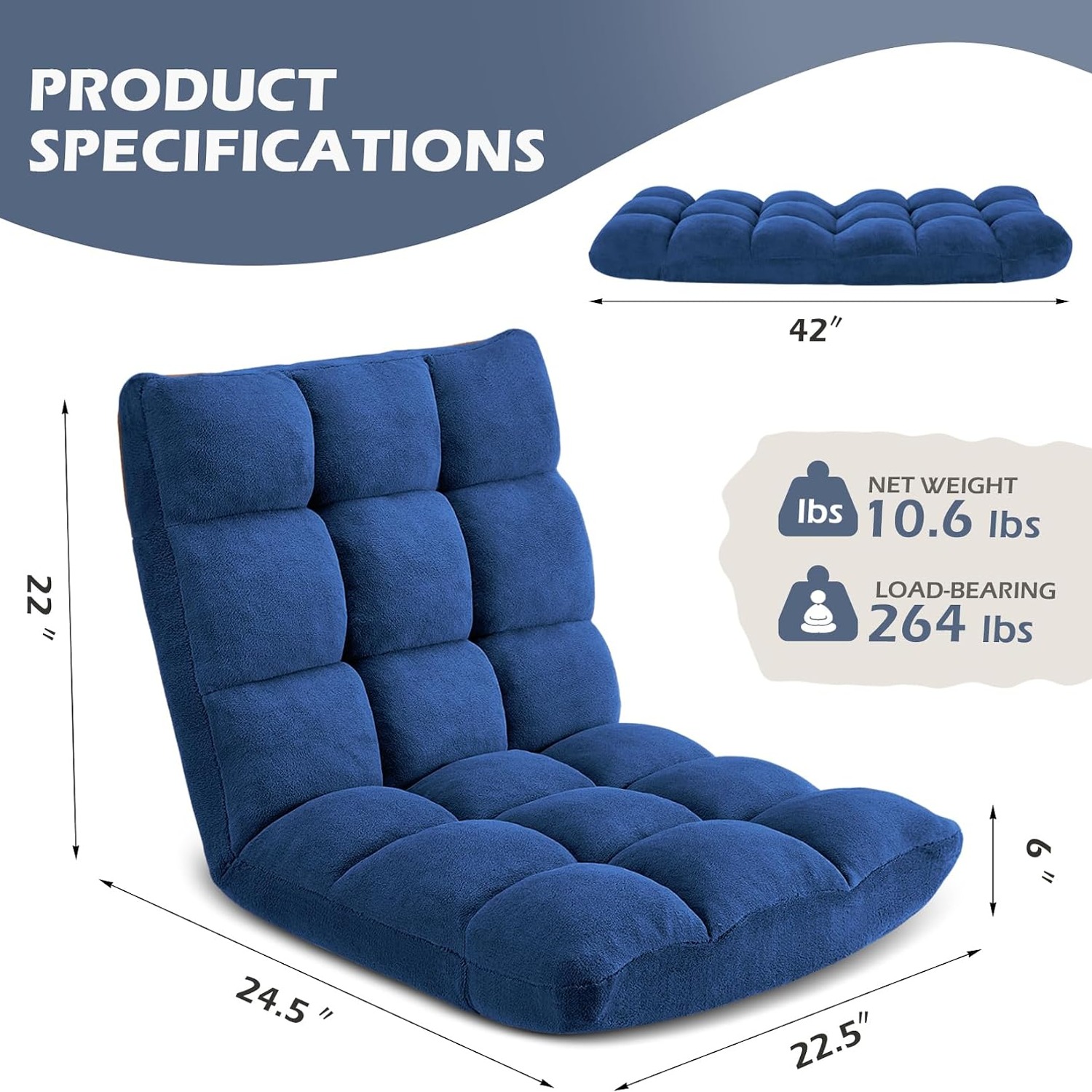 Avocahom Adjustable Floor Gaming Chair