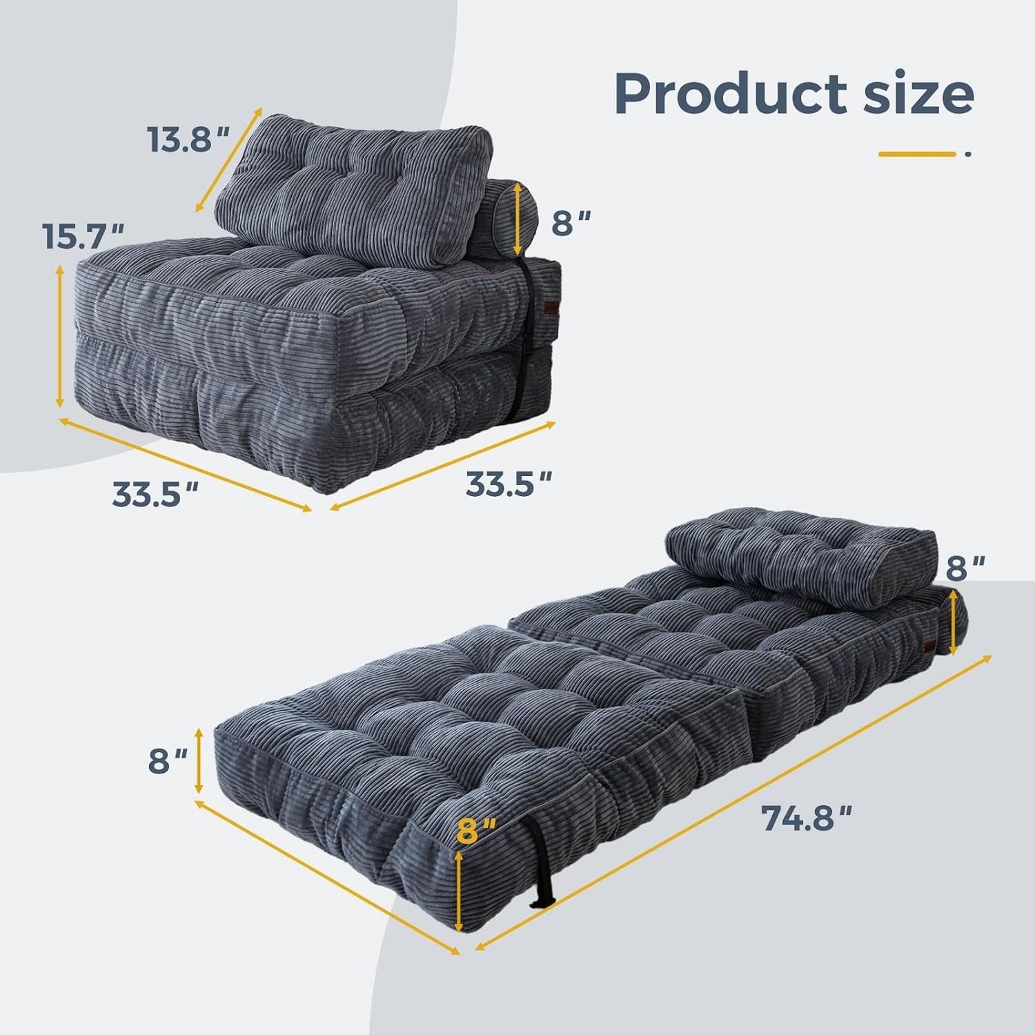 MAXYOYO Single Folding Sleeper Chair