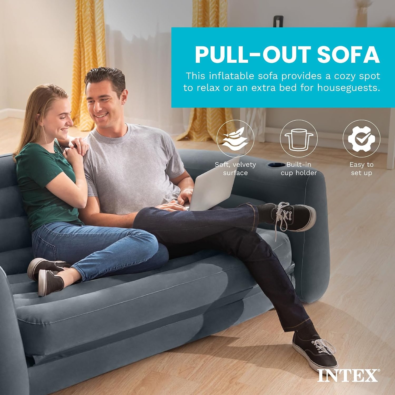 Intex Queen Inflatable Pull Out Sofa: image 2