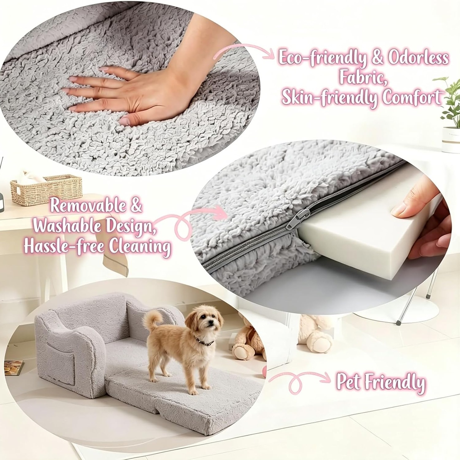 MOMCAYWEX Sherpa Kids Fold Out Couch: image 7
