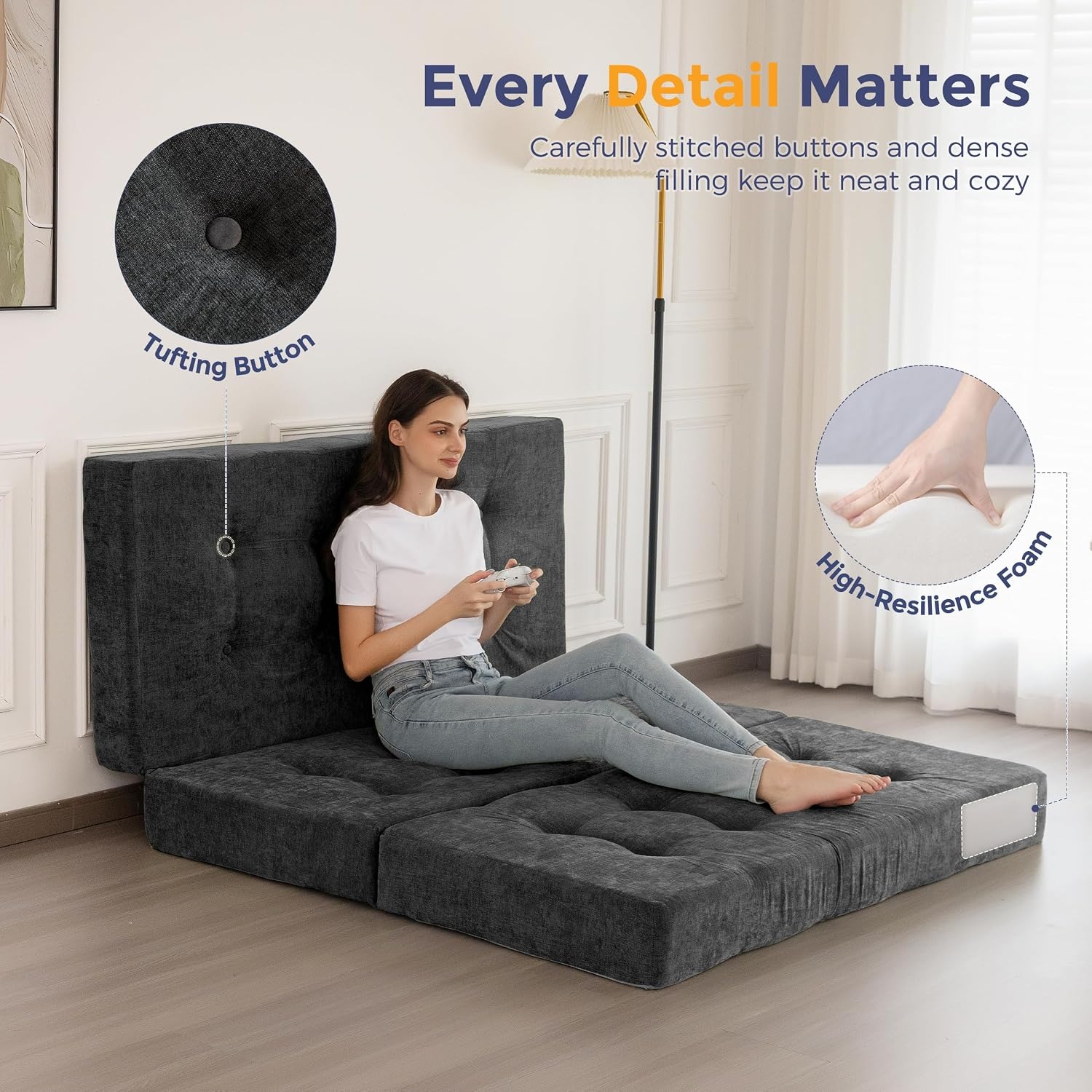 MAXYOYO Twin Folding Floor Sofa Bed: image 7