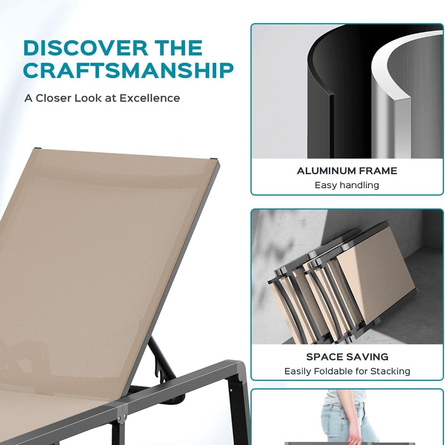 Ciokea Folding Chaise Lounge Chair: image 5