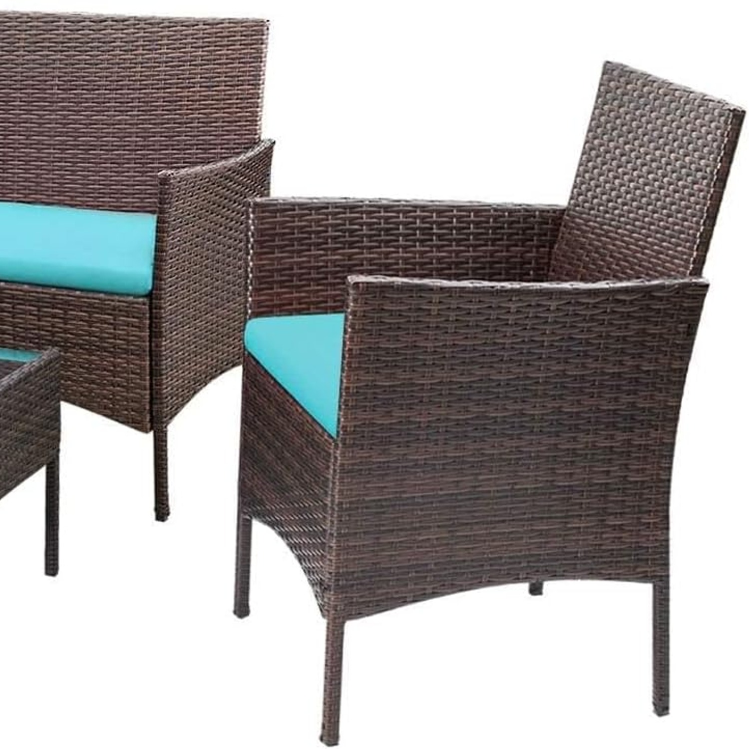 Homall Four-Piece Wicker Patio Conversation Set: image 8